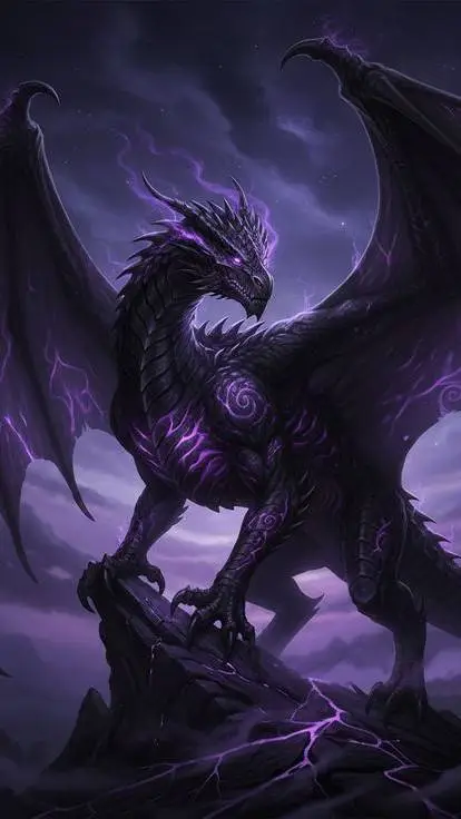 ai character: purple shadow background