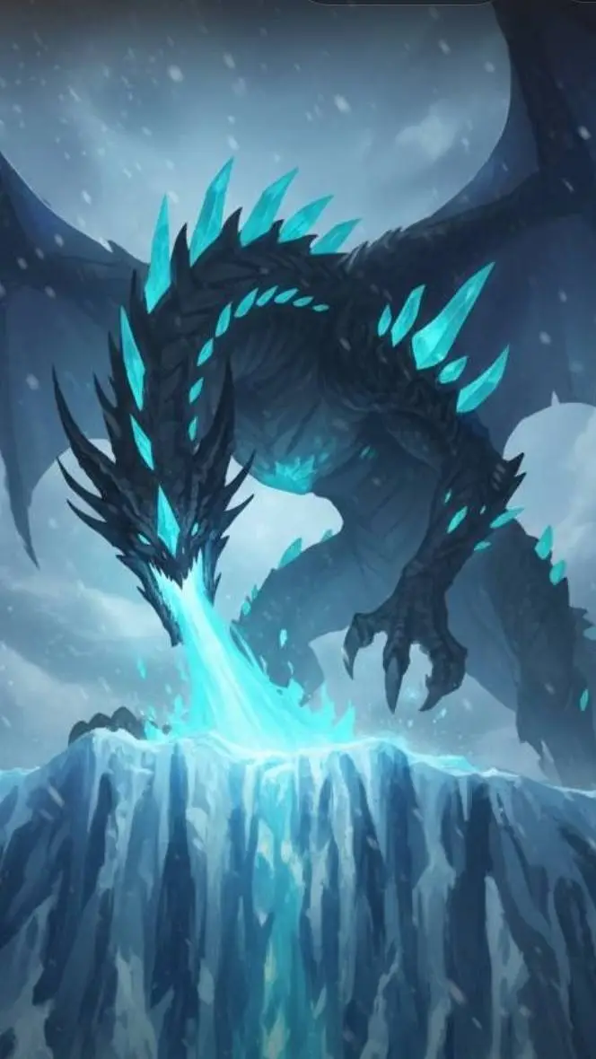 ai character: black ice background