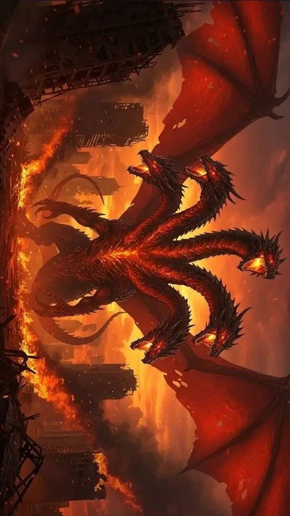 ai character: fire calor background