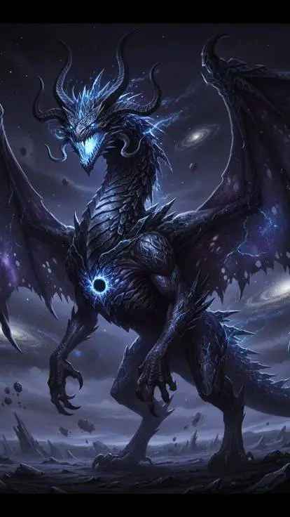 ai character: Galaxy black hole background