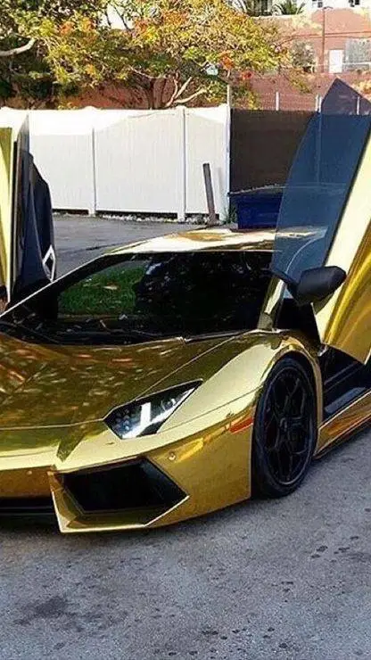 ai character: gold lambo background