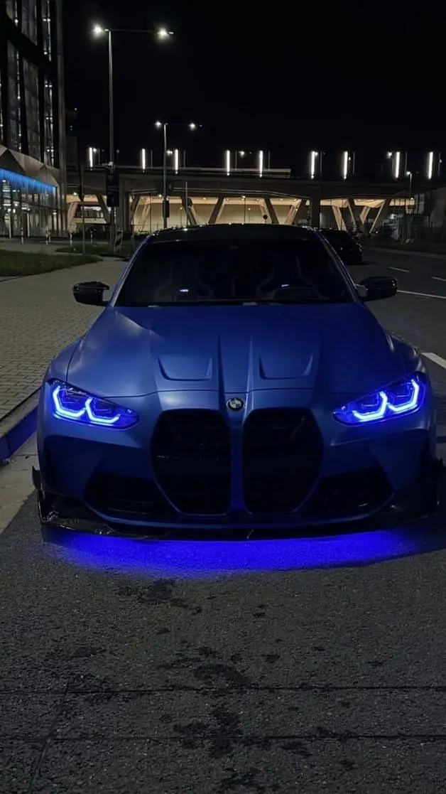 ai character: blue BMW background