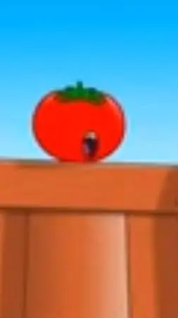 ai character: tomate en eltejado background