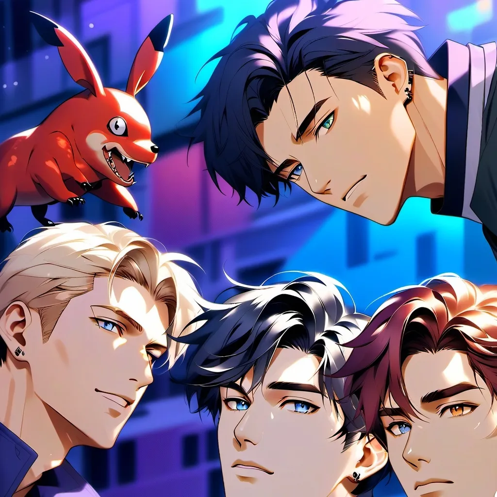 chat with ai character: 4 dudes