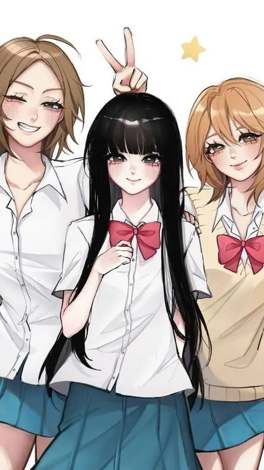 ai character: 3 Girls found u background