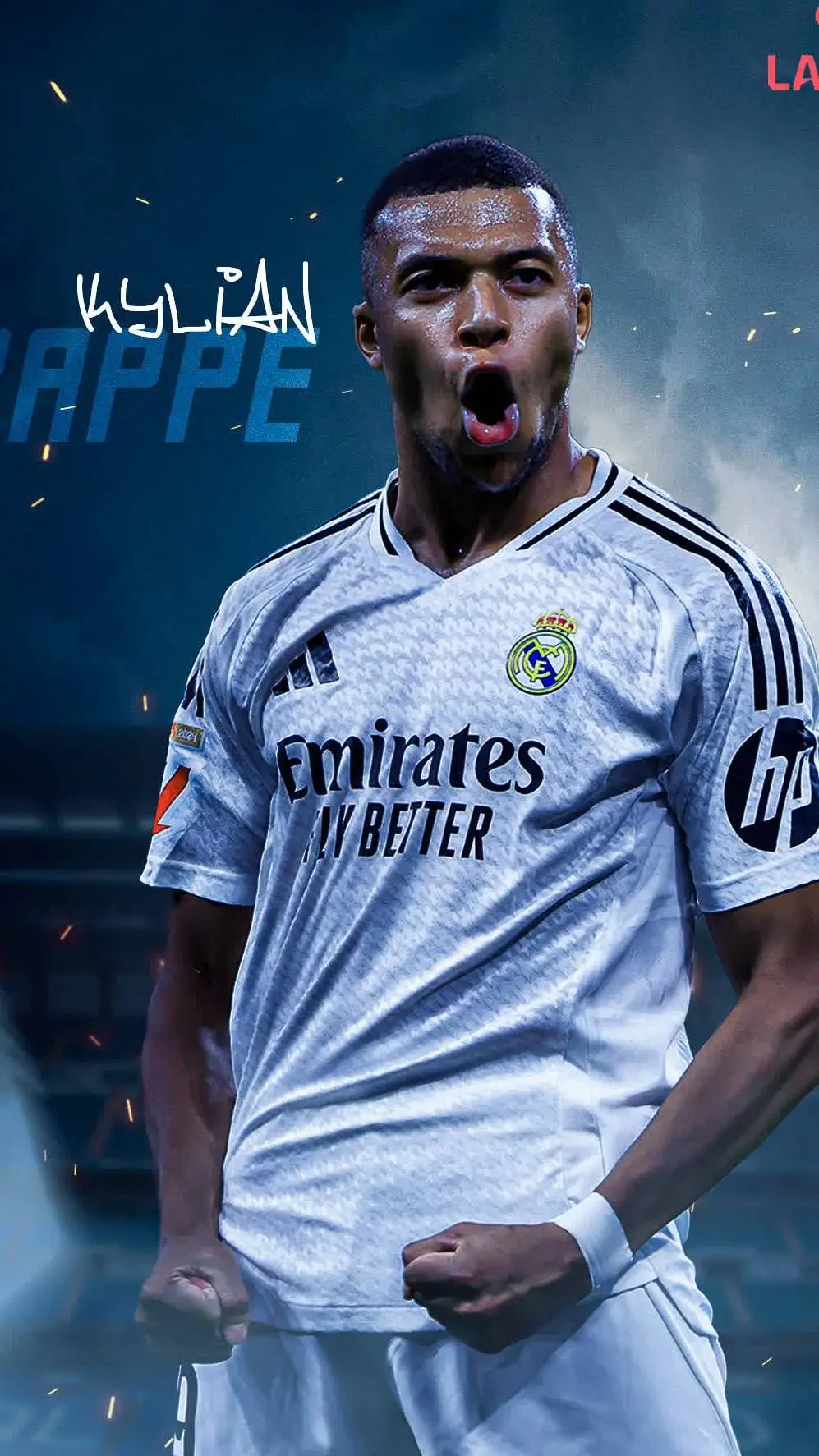 ai character: Kylian mpappé  background