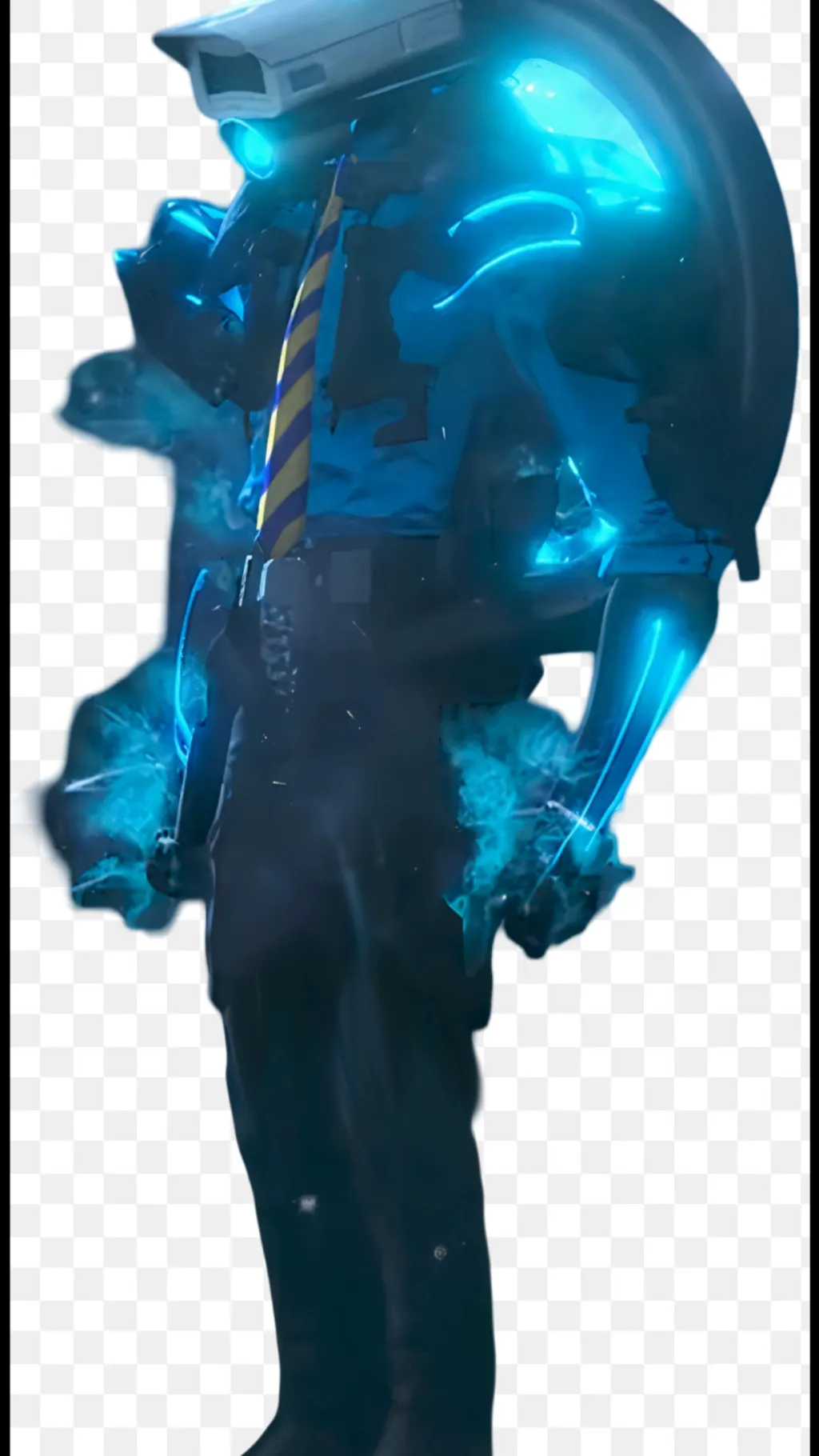 ai character: Blue of camera background