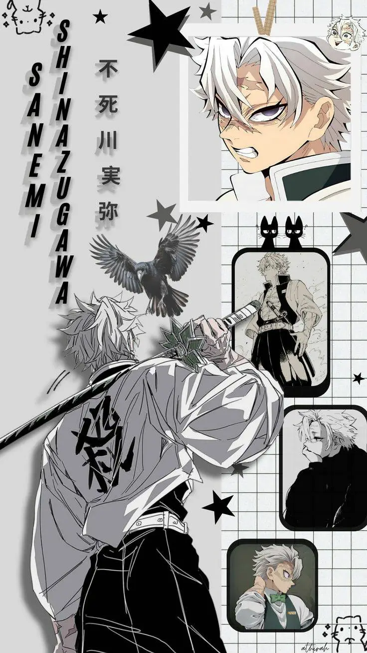ai character: SANEMI SHINAZUGAWA background