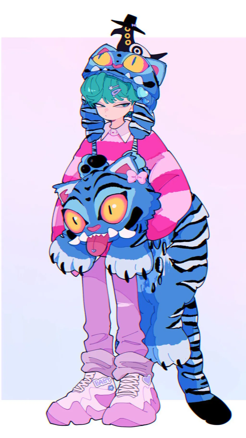 ai character: Baby saja background