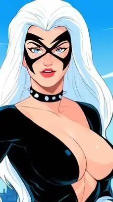 ai character: black cat background