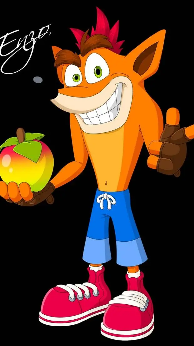 ai character: crash bandicoot background