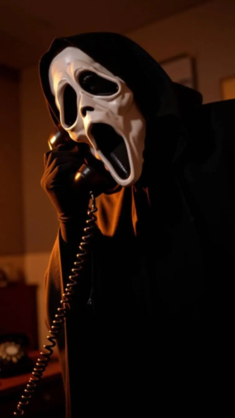 ai character: ghostface background