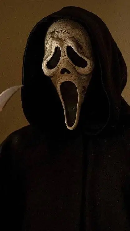 ai character: ghost face background