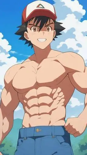 ai character: ash ketchum background