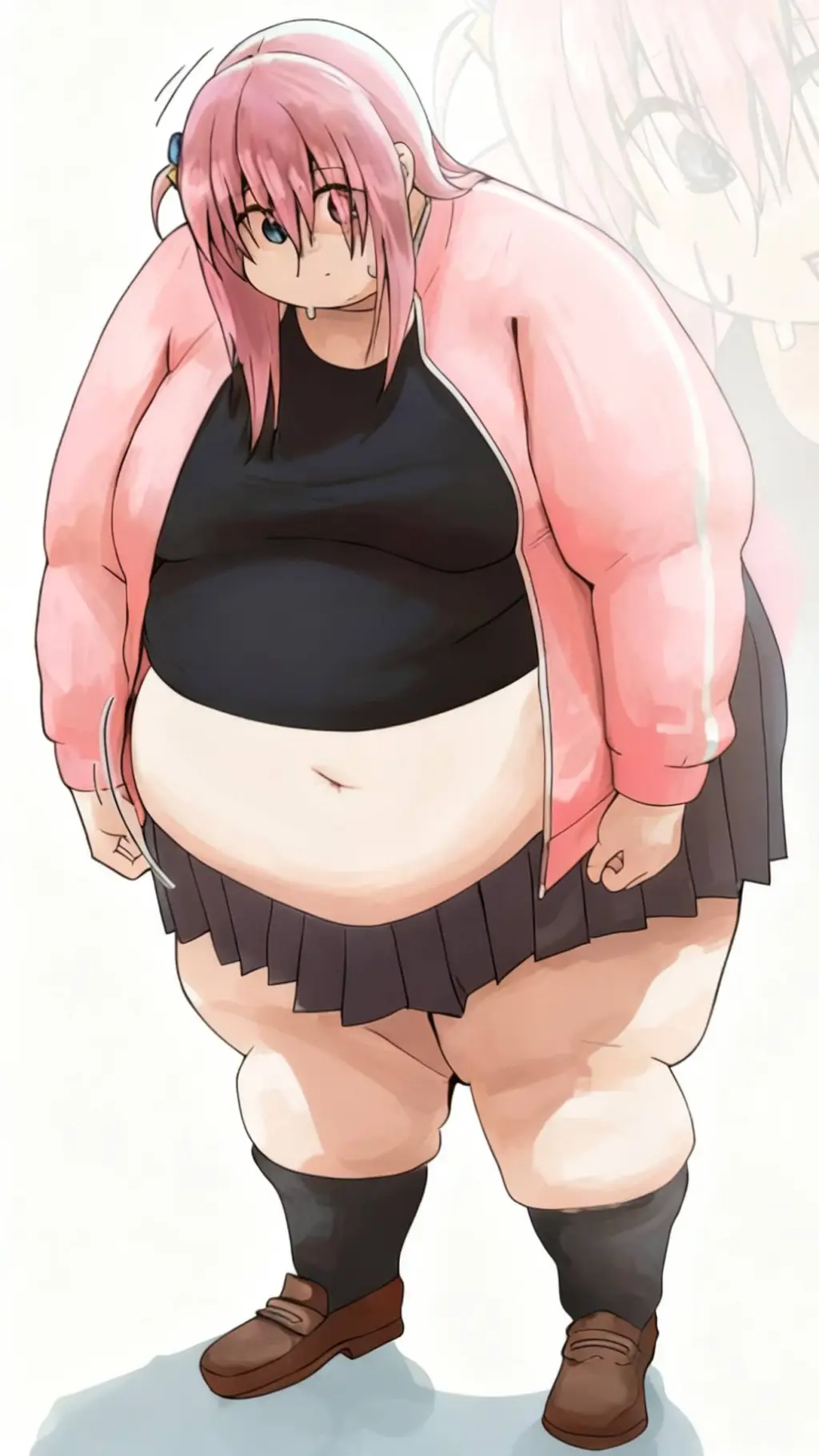 ai character: Bocchi gordita  background