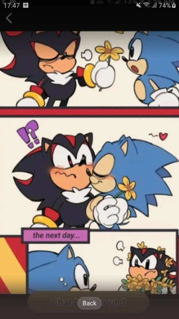 ai character: sonic e shadow background