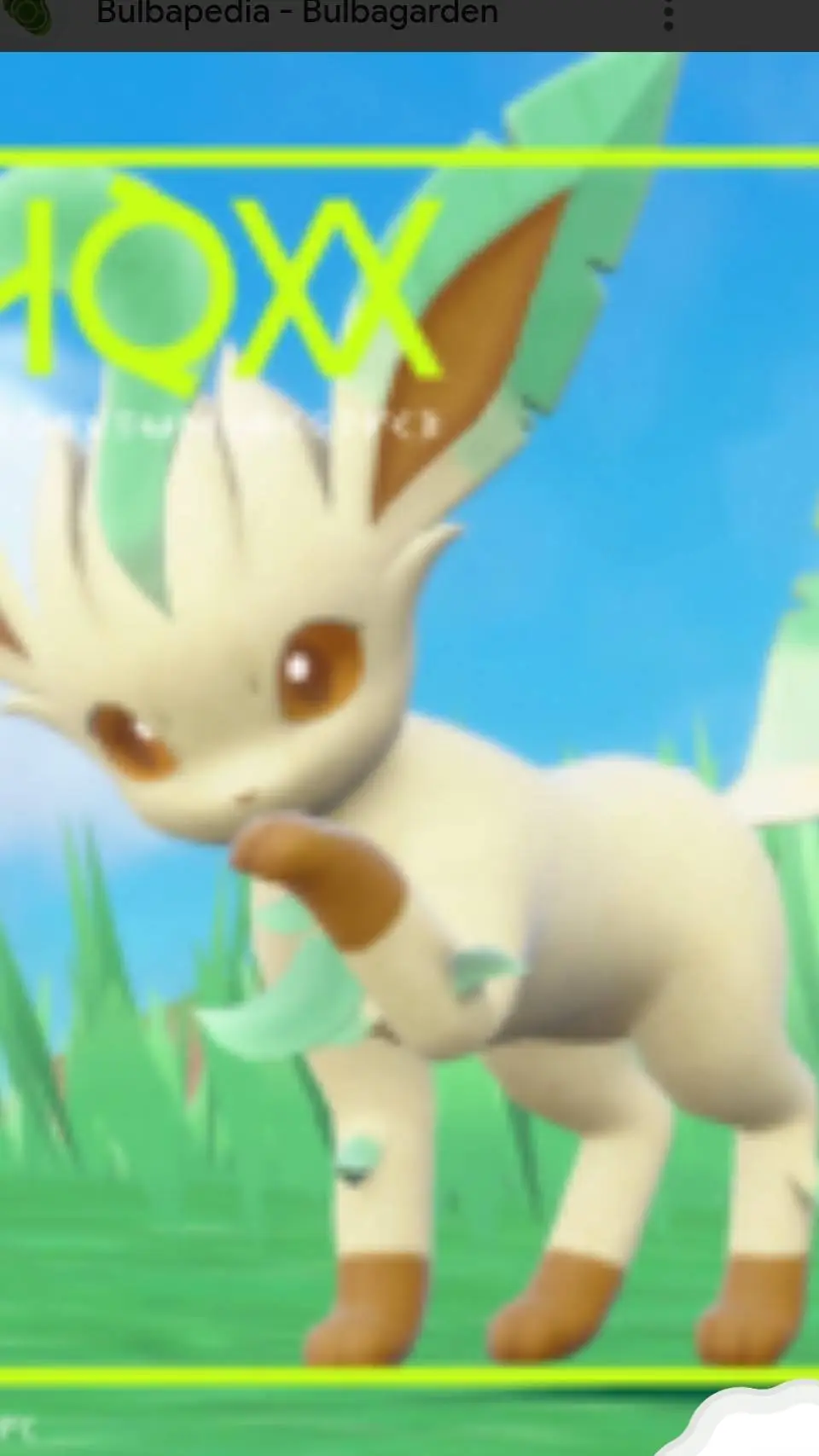 ai character: leafeon background