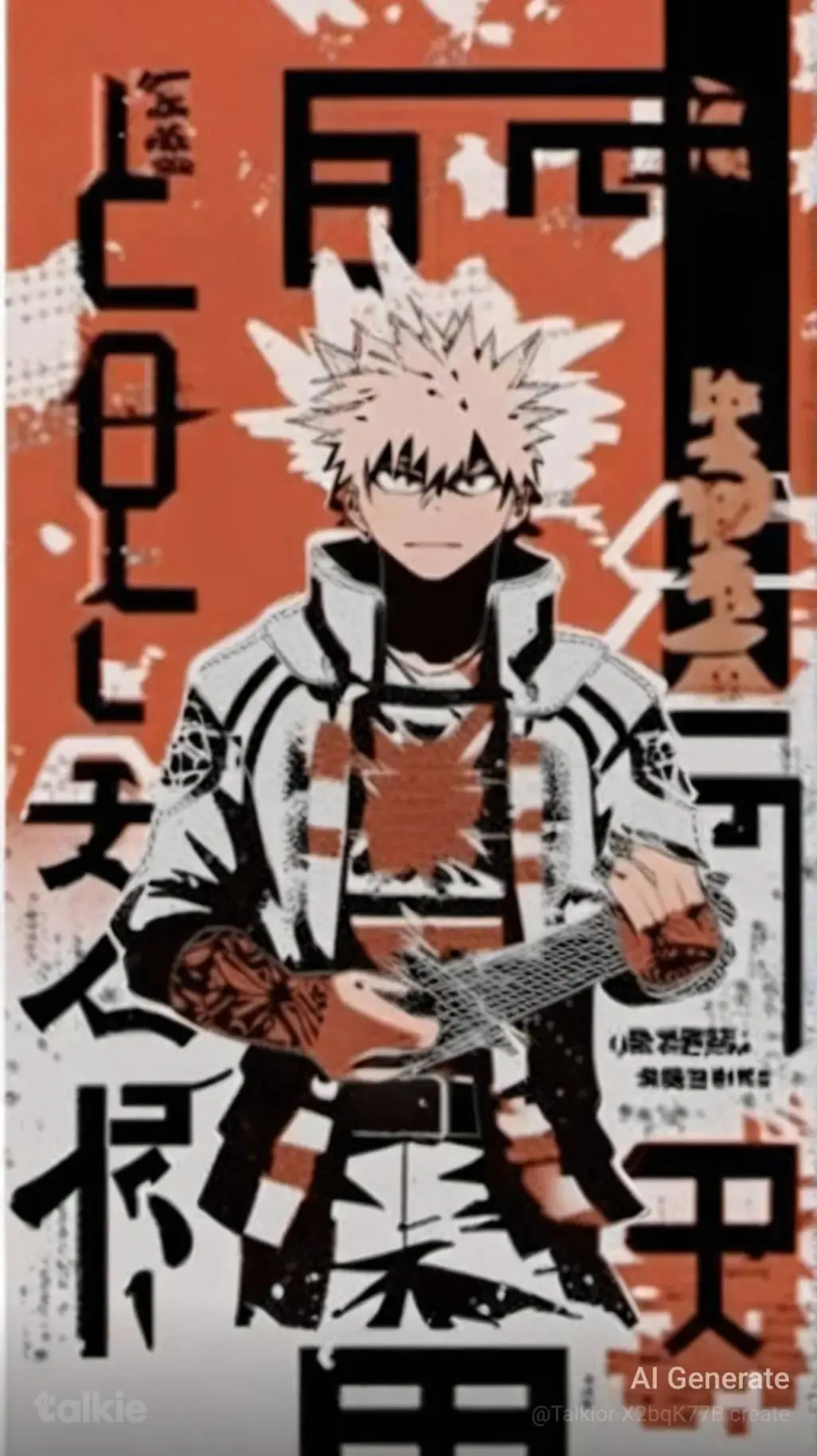 ai character: sus bakugo  background