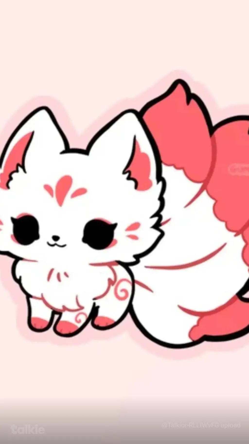 ai character: baby kitsune  background