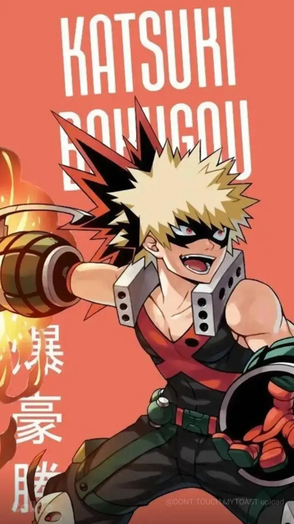 ai character: cute bakugo  background