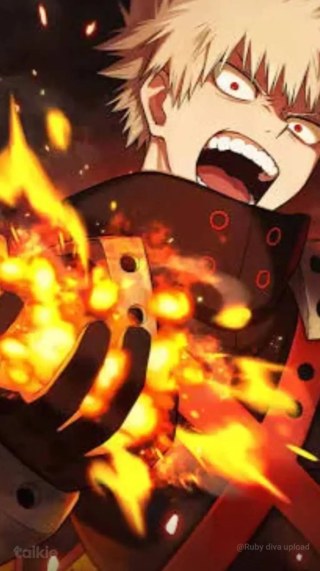 ai character: bakugo  background