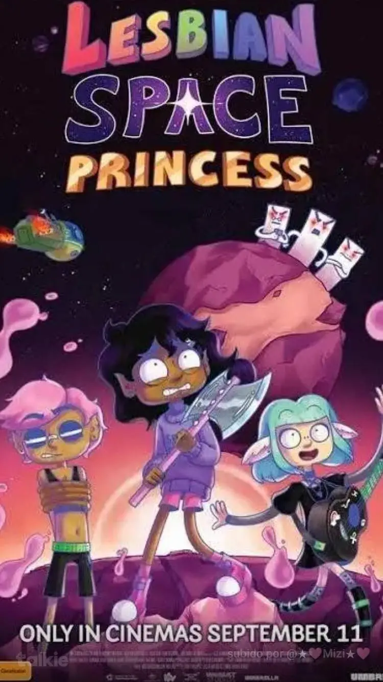 ai character: lesbian space prin background