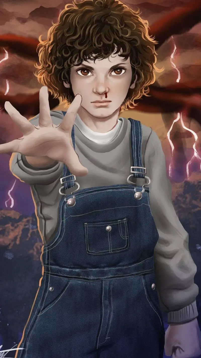 ai character: Eleven "Elle"  background