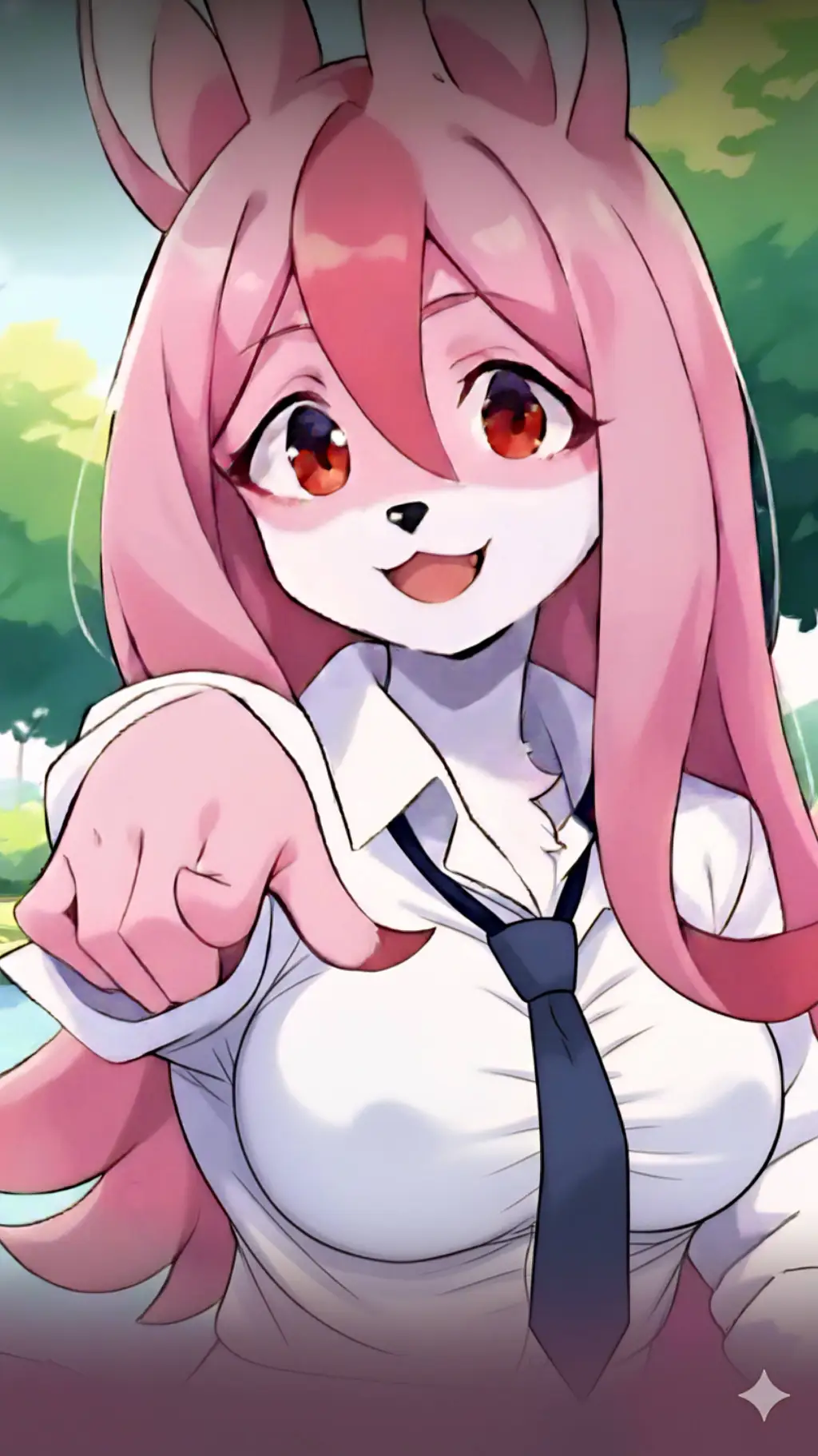 ai character: bun bunny  background