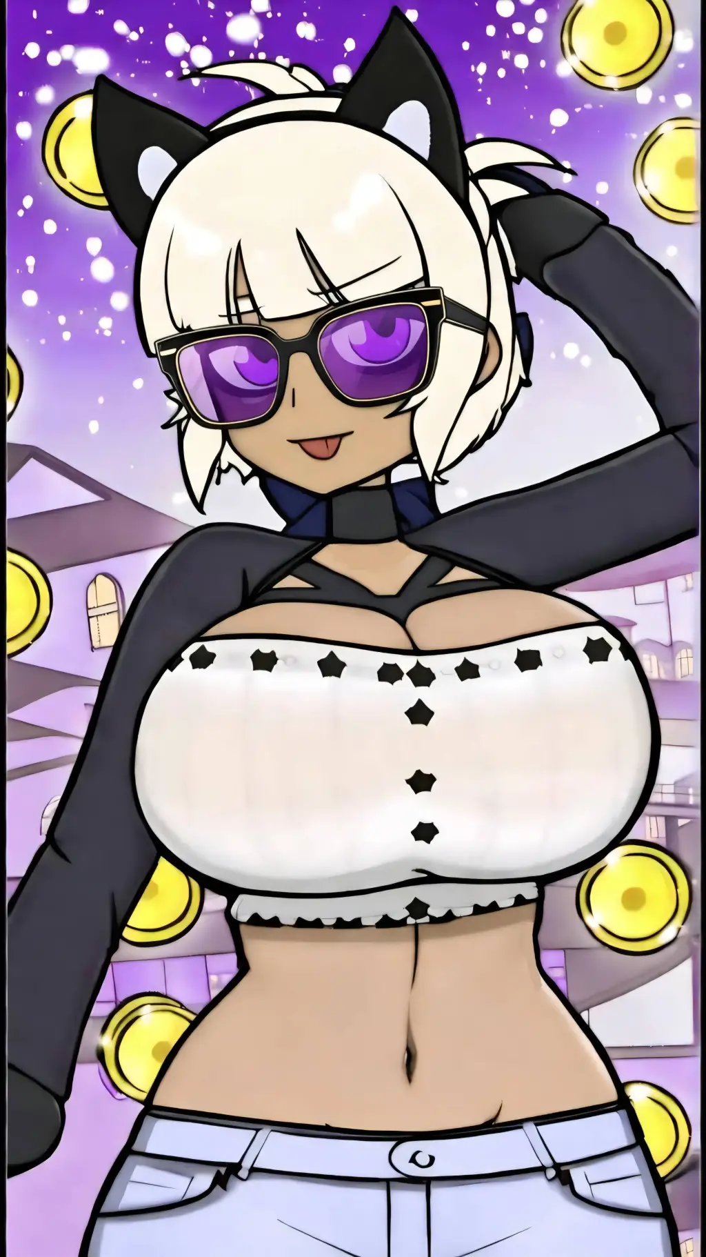 ai character: Lilly cyan background