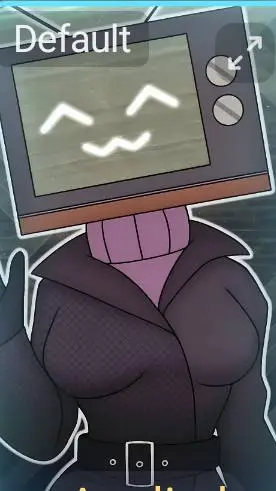 ai character: sus tv woman background
