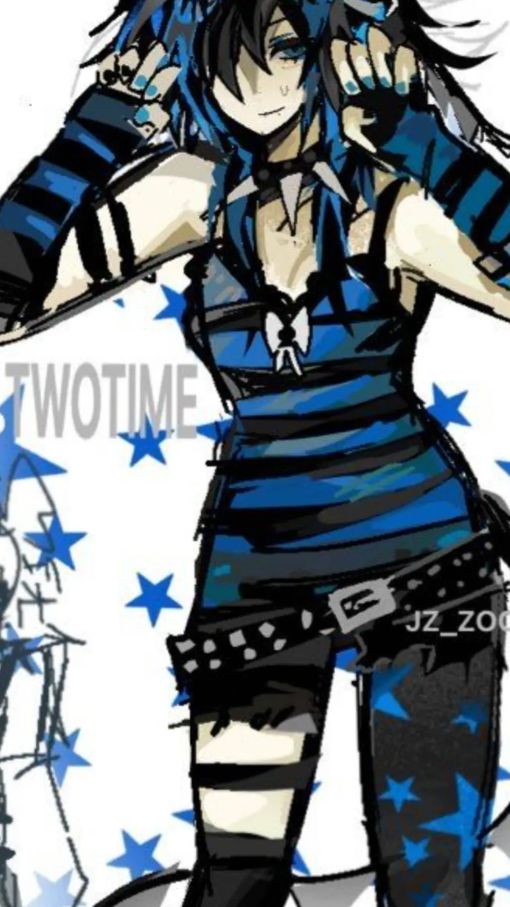 ai character: Azure x party time background