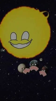ai character: solar system background