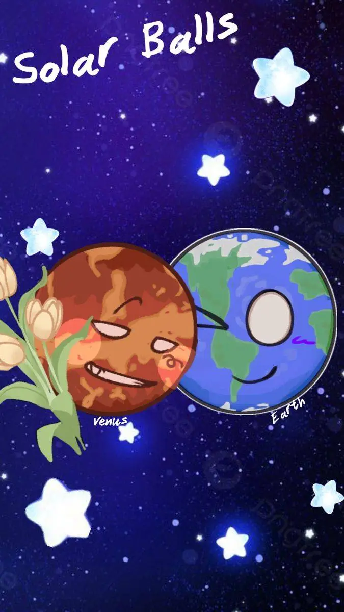 ai character: earth and venus background