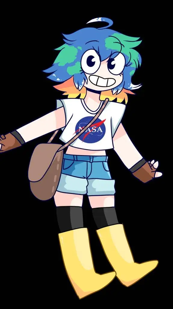 ai character: earth(female) background