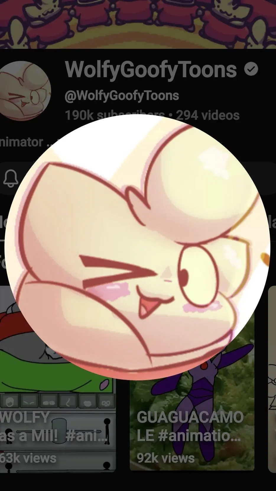 ai character: wolfygoofytoons background