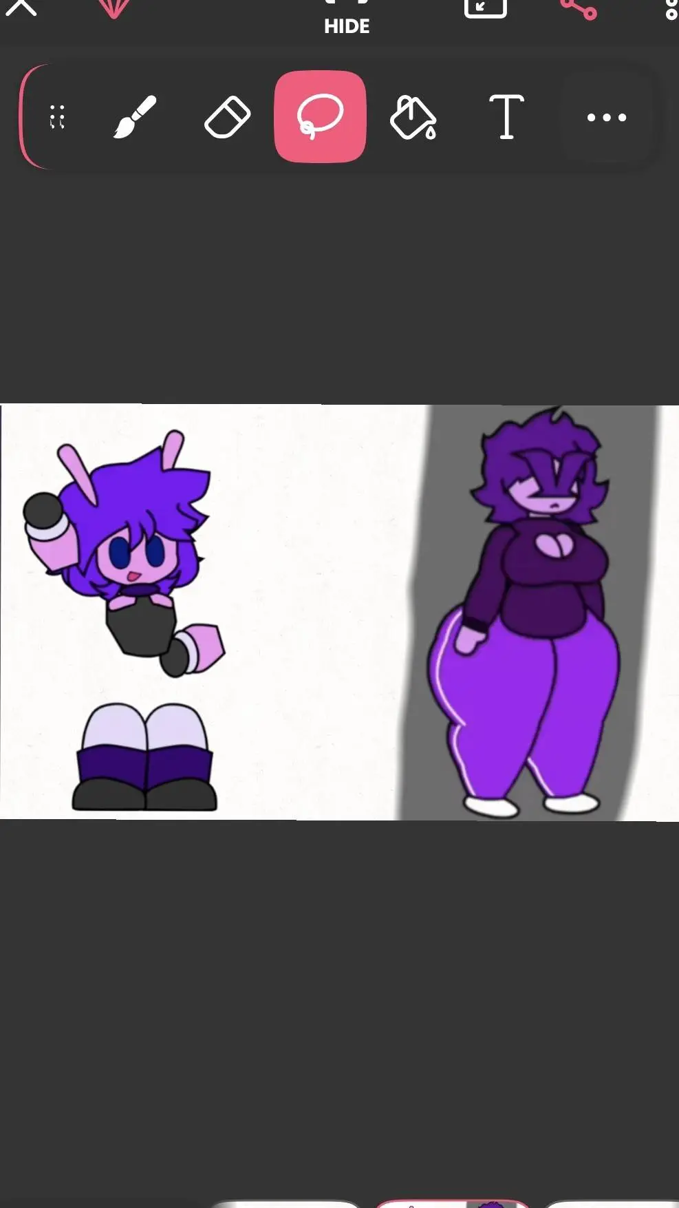 ai character: katt and violet background