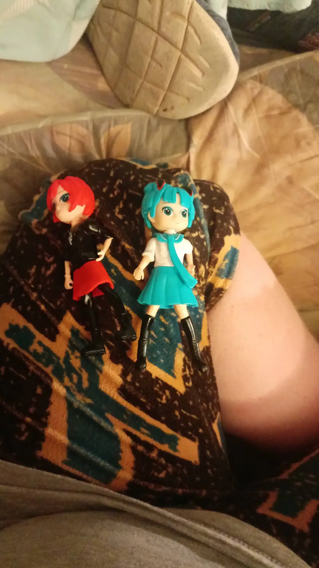 ai character: miku and teto  background