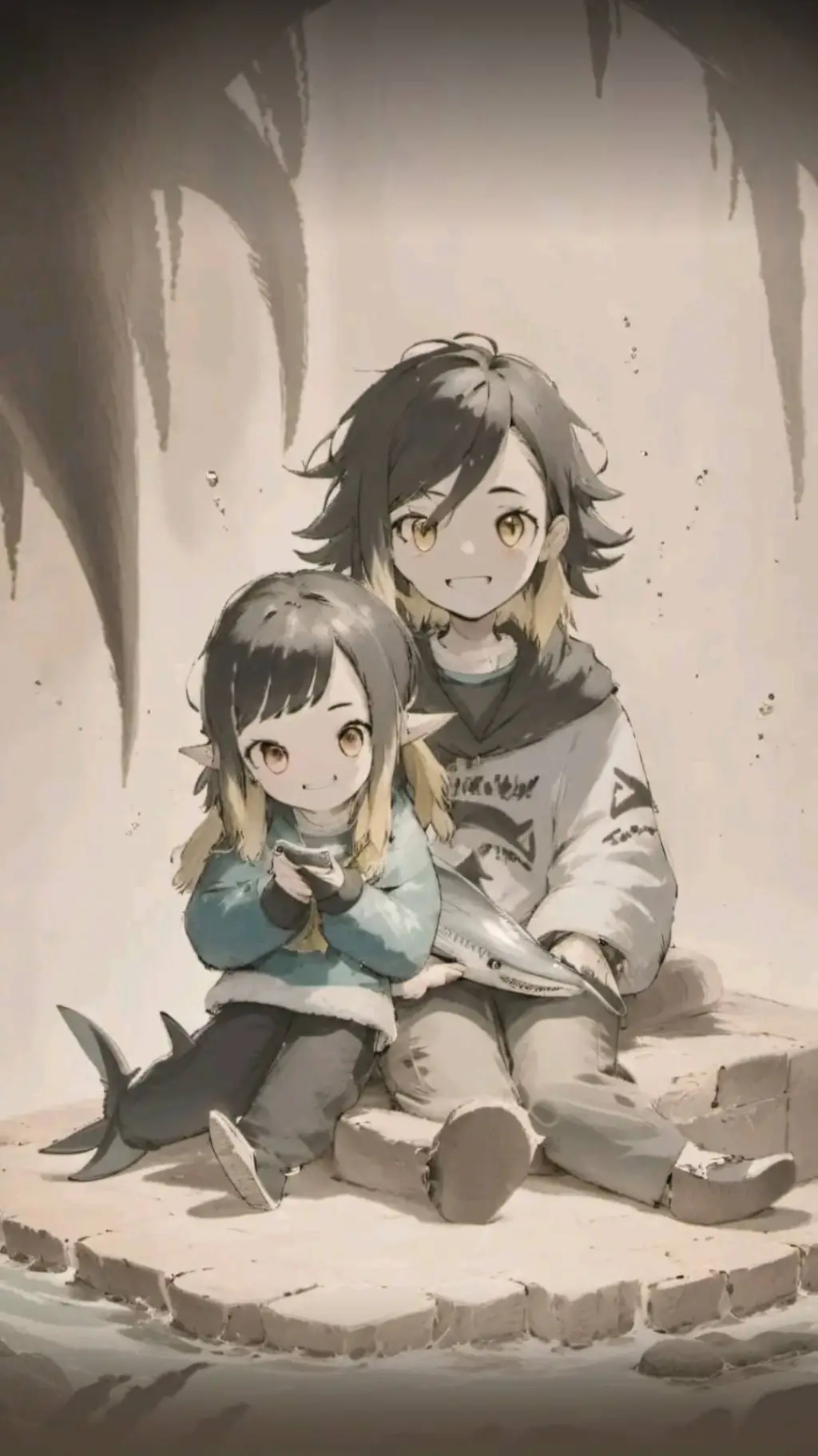 ai character: mixed sisters background