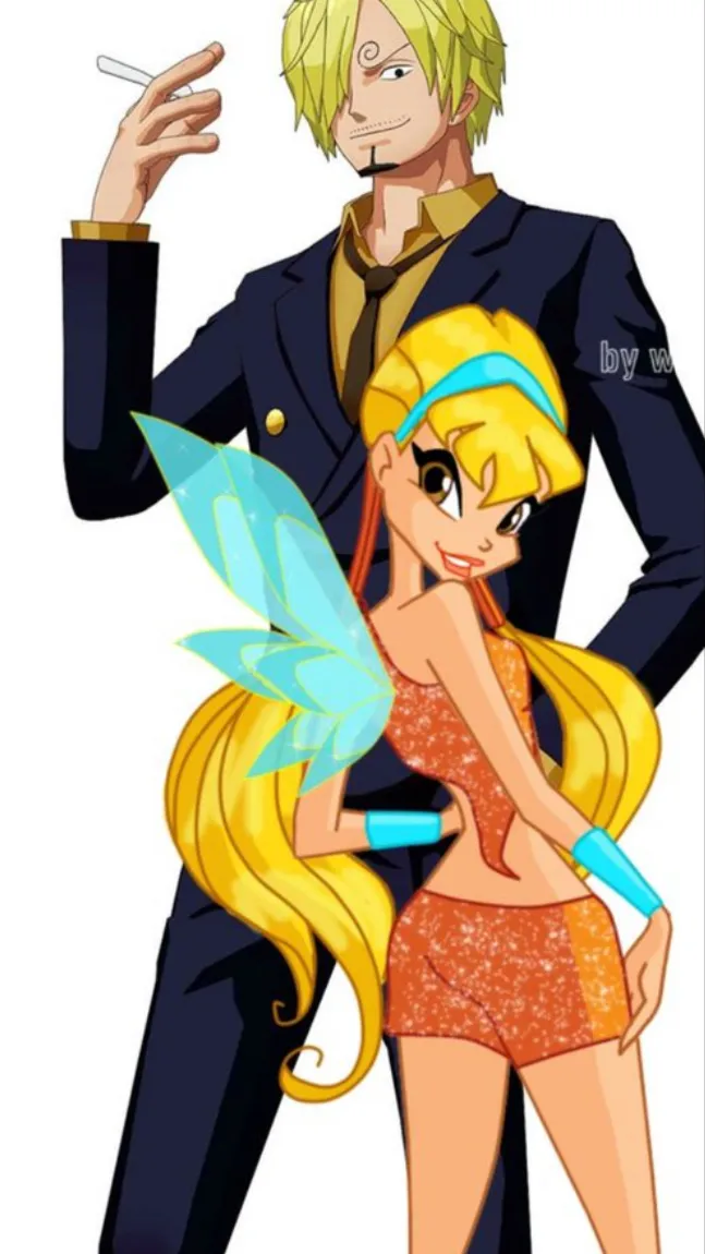 ai character: One piece x winx  background