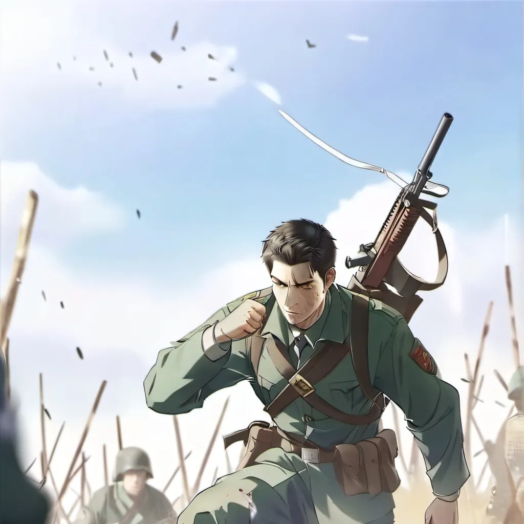 chat with ai character: war man