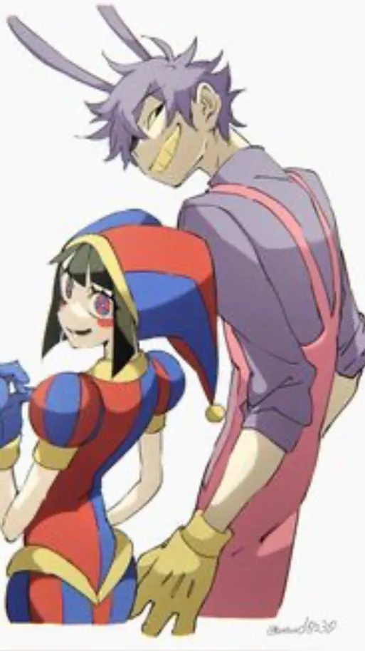 ai character: Jax x ￼￼ pomni  background