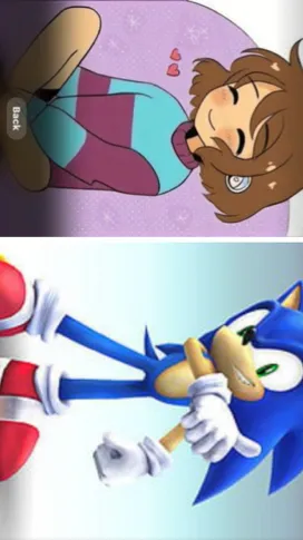 ai character: Sonic and Frisk background