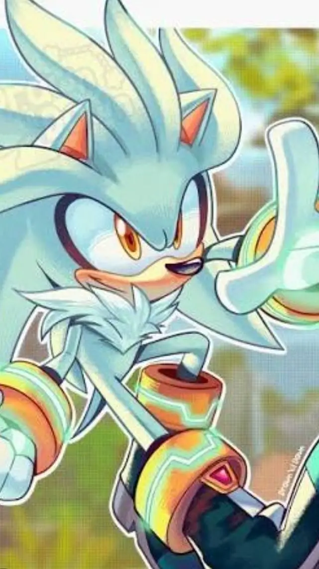 ai character: silver the hedgeho background