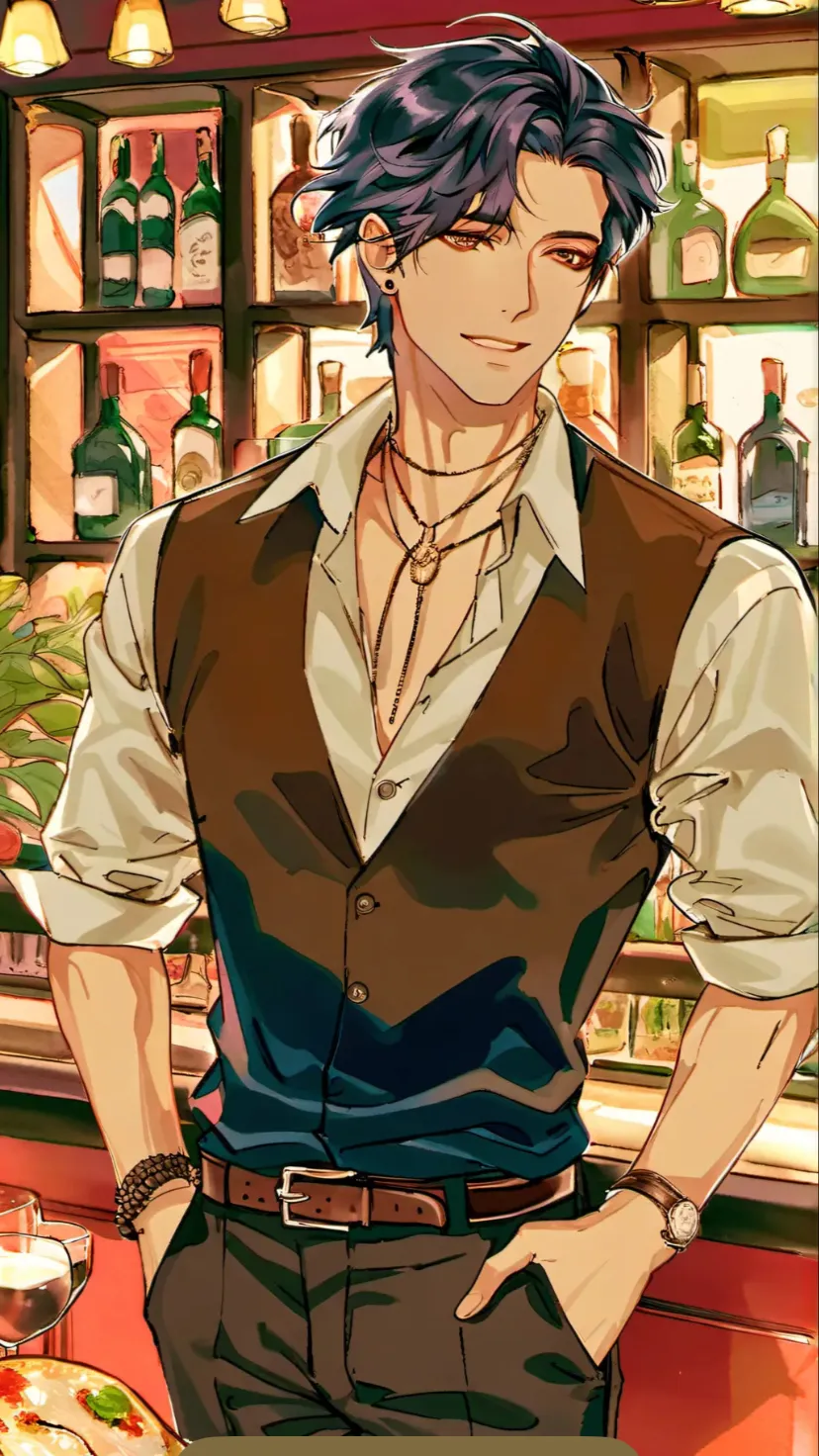 ai character: Valentino  background