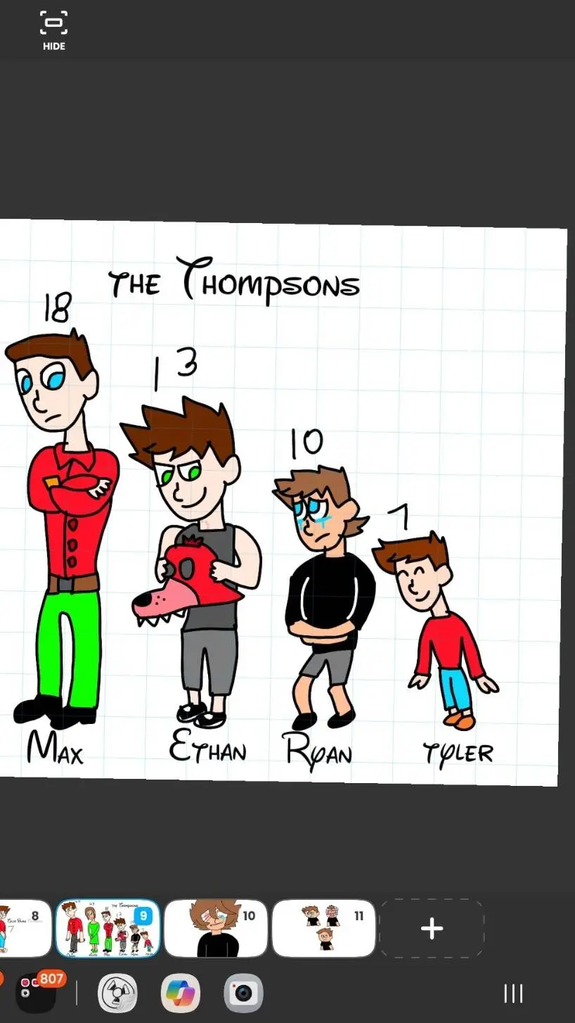 ai character: Thompson siblings  background