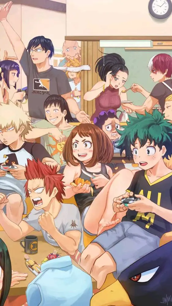 ai character: mha sleepover background