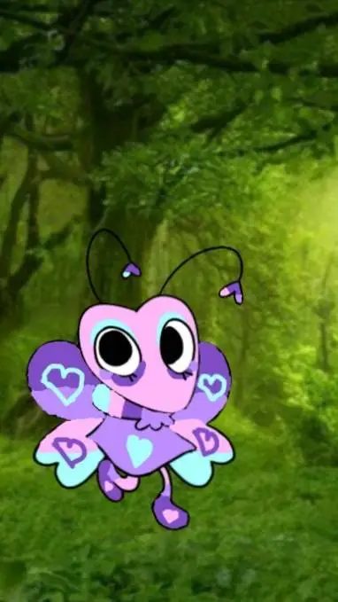 ai character: Flutter>w< background