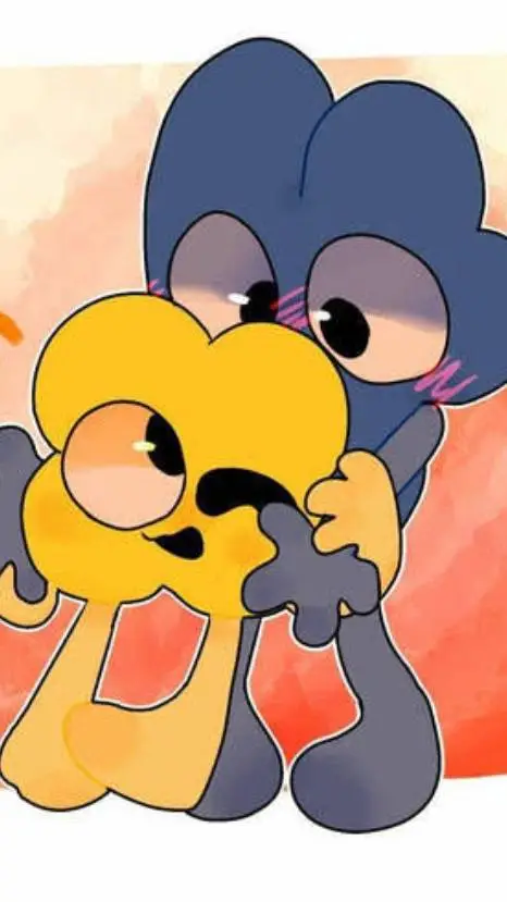 ai character: 💛four and x💙 background