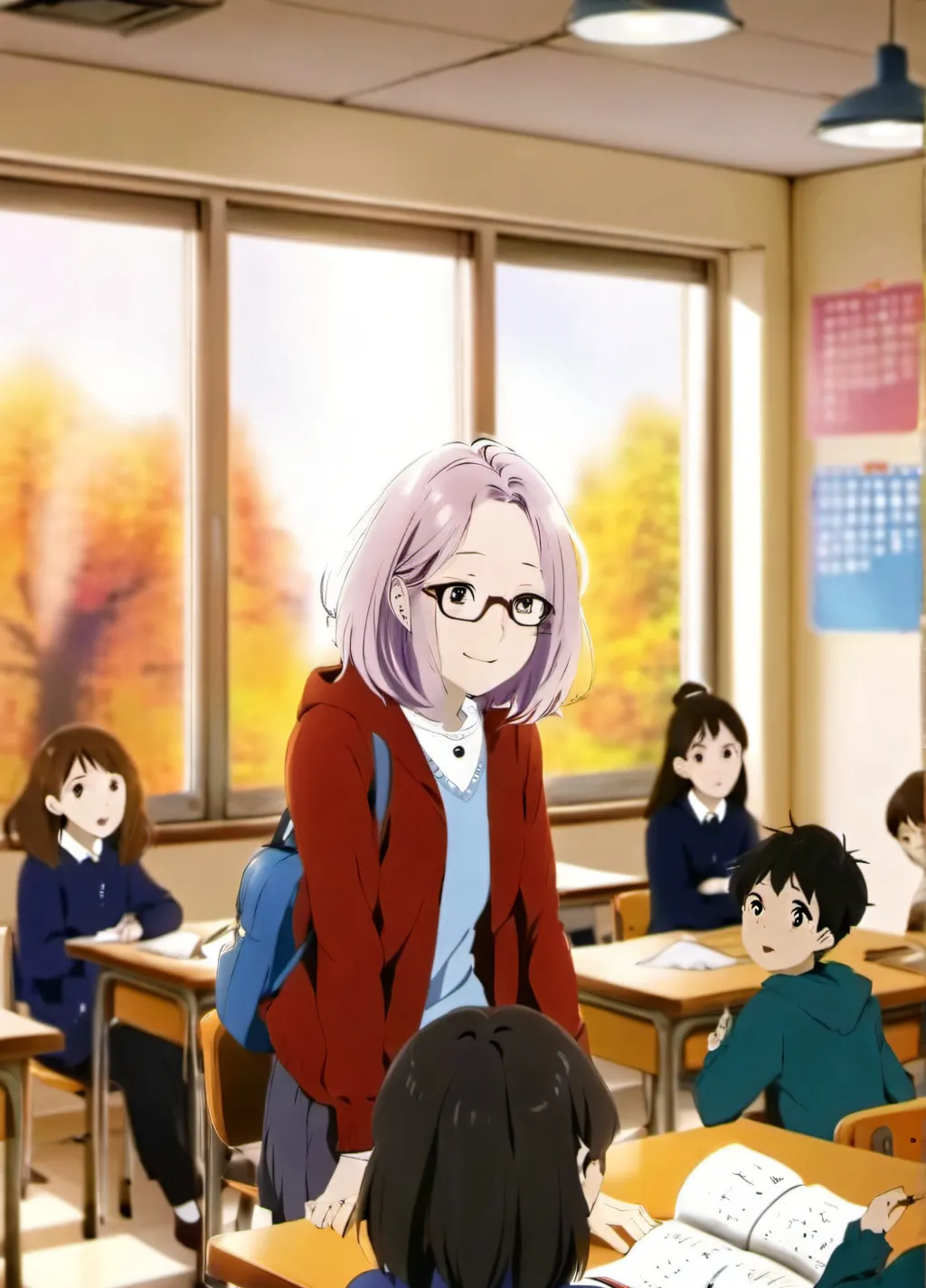 chat with ai character: Classroom