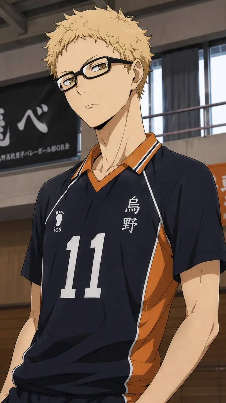 ai character: Kei Tsukishima  background